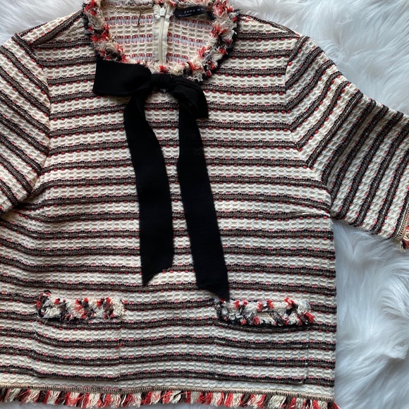 Zara Tops - Zara Chanel-Style Tweed Blouse